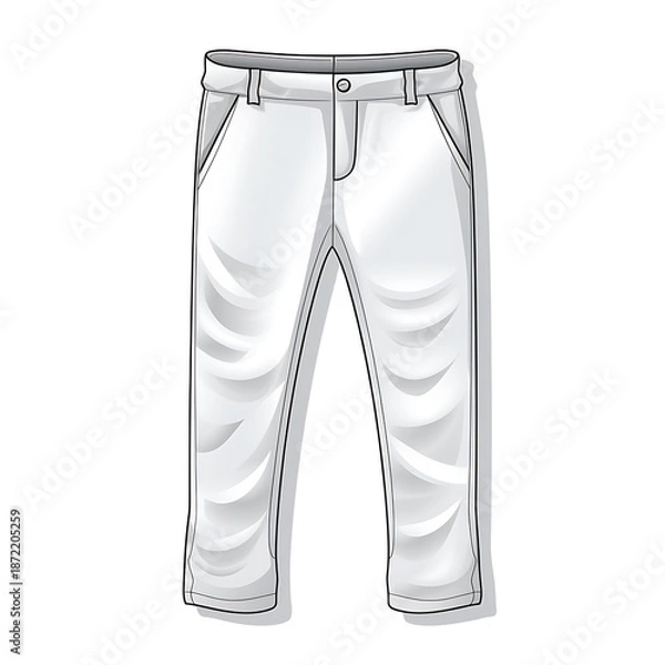 Obraz Crisp White Background Top View Pants