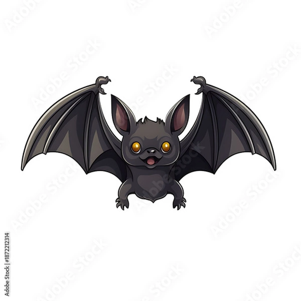 Obraz Bat Line Vector on White Background