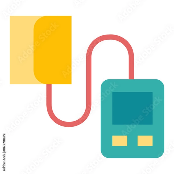 Obraz 혈압 측정 아이콘. 병원 플랫 아이콘