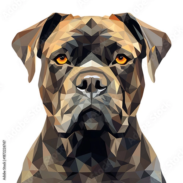 Obraz Cane Corso Low Poly Dog Illustration Design