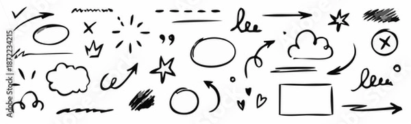 Obraz Line text highlight, hand dra...