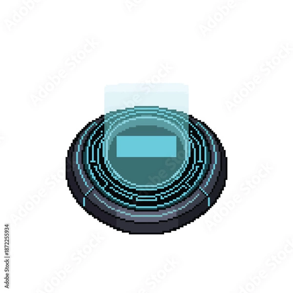 Fototapeta Pixel Art Holographic Data Disk