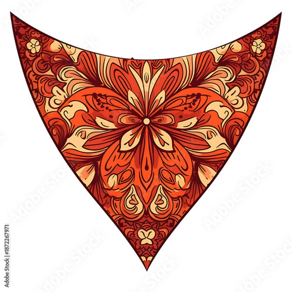 Fototapeta Elegant Kerchief Line Vector Design Isolated