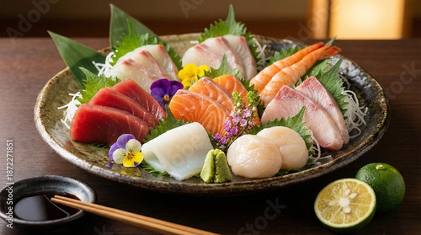 Obraz 豪華な刺身の盛り合わせ