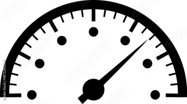 Fototapeta Minimalist speedometer icon Vector