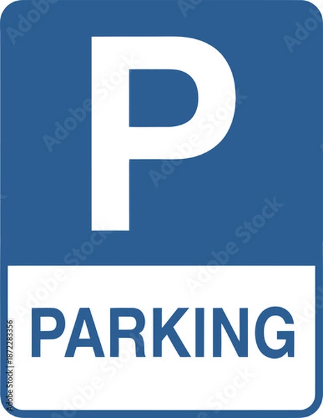 Fototapeta Modern parking sign vector Vector