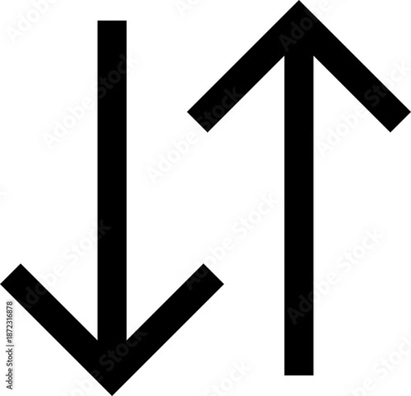 Obraz Sort Button Icon Outline Sharp for Navigation UI Website Mobile Apps