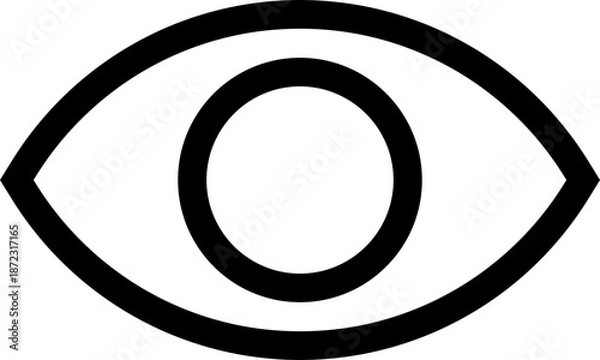 Obraz Visibility on Button Icon Outline Sharp for User Account UI Website Mobile Apps