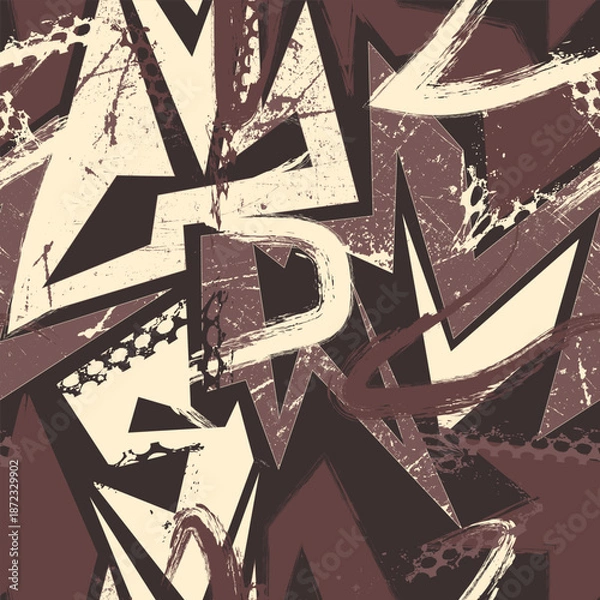 Obraz Seamless grunge urban modern pattern