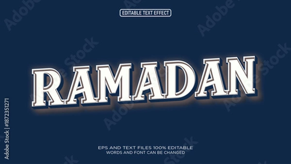 Obraz Ramadan text effect editable
