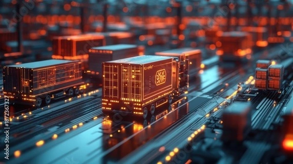 Obraz Logistics Automation Abstract Professional Style 