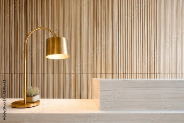 Obraz Modern reception desk with lamp