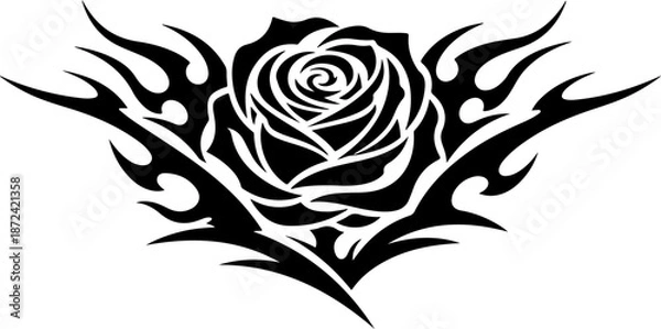 Obraz Rose Tattoo Design Art