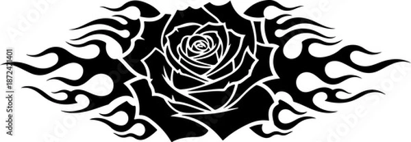 Obraz Rose Tattoo Design Art