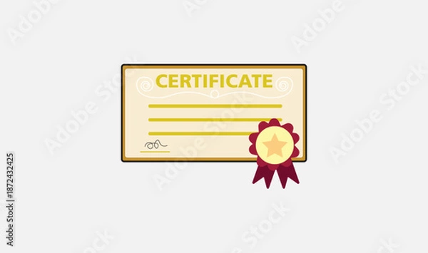 Obraz Certificate sign vector design