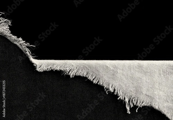 Obraz 白黒の生地のエッジがコントラストと質感を生み出します