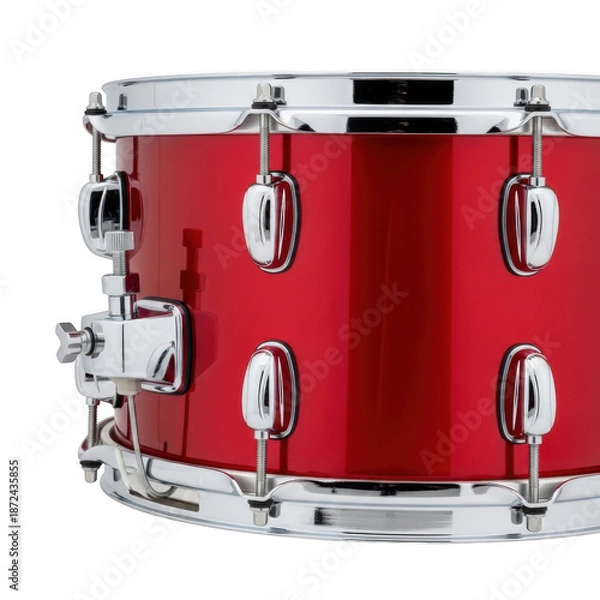 Obraz Red snare drum isolated on transparent background