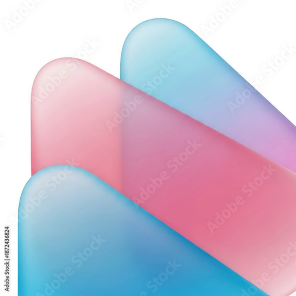 Obraz Abstract gradient shapes isolated on transparent background