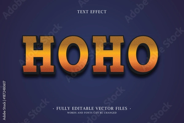 Obraz Golden Embossed HOHO Text Effect