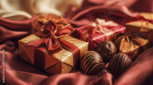 Obraz バレンタインデーの高級チョコレートギフト