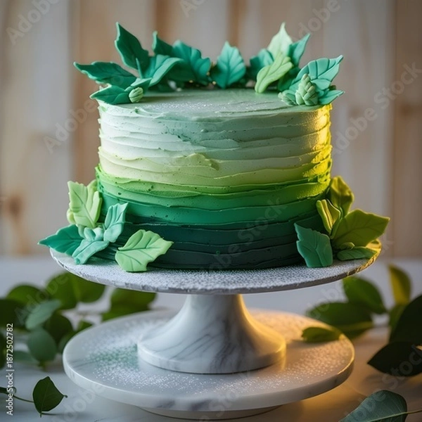 Obraz minimalistic green cake