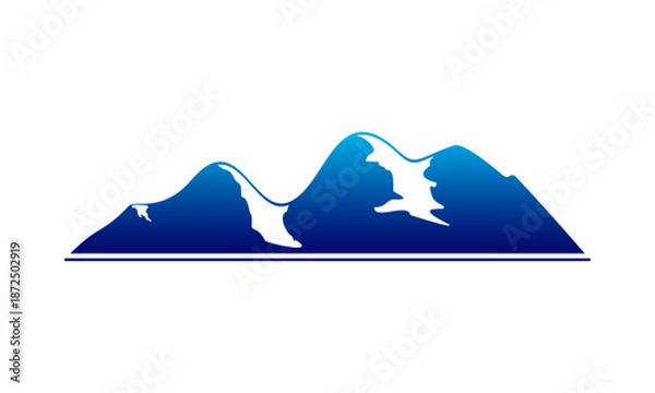 Obraz Blue hills mountain design vector