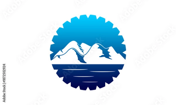 Obraz Mountains and sea design vector