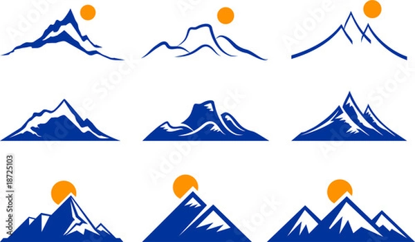Obraz mountains icons