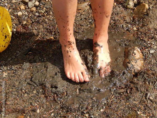 Obraz feet in mud