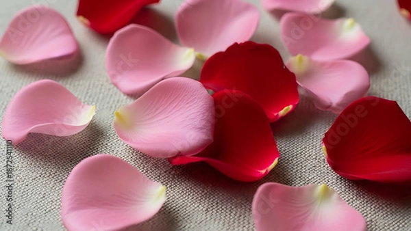 Obraz Rose Petals Scattered on Surface.