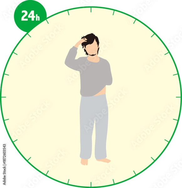 Obraz ニート男性の24時間