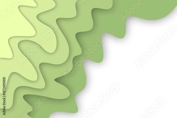 Obraz Abstract wavy gradient layers with soft shadow