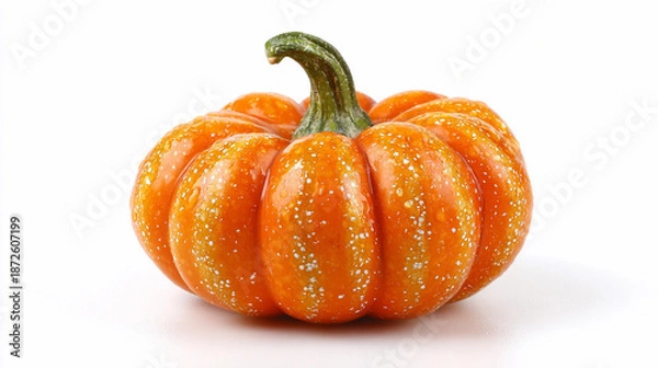 Obraz Bright orange pumpkin sitting on a white surface