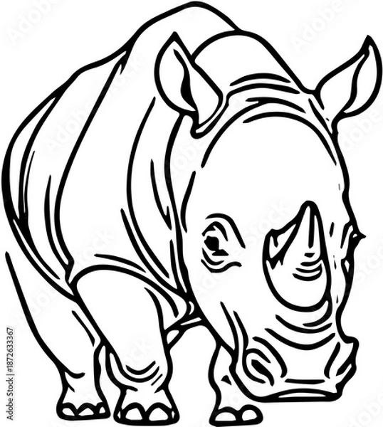 Obraz rhino vector illustration