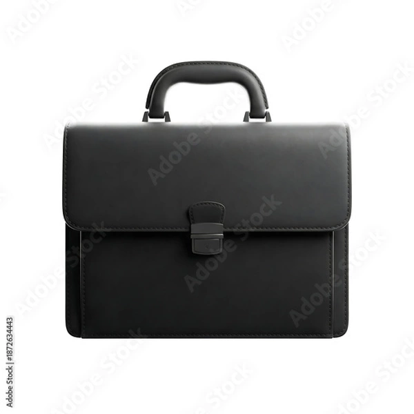Obraz black briefcase isolated on white