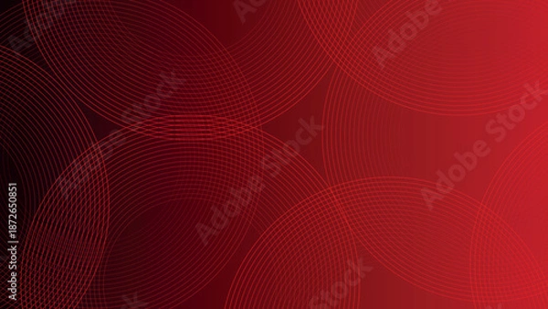 Obraz Abstract red background with flowing lines and a gradient effect