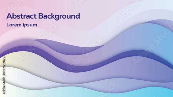 Obraz Soft pastel waves create a calming and modern abstract background design.