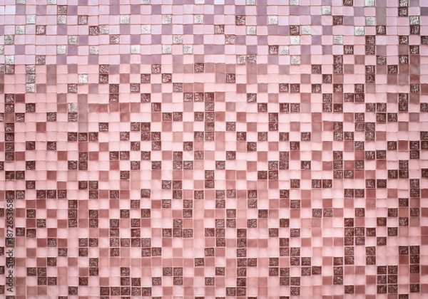 Obraz Pink Glass Tile Abstract Background