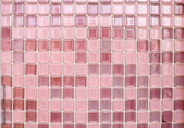 Obraz Pink Glass Tile Abstract Background