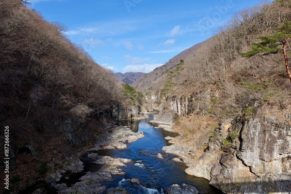 Obraz 栃木県, 日光の龍王峡の風景
