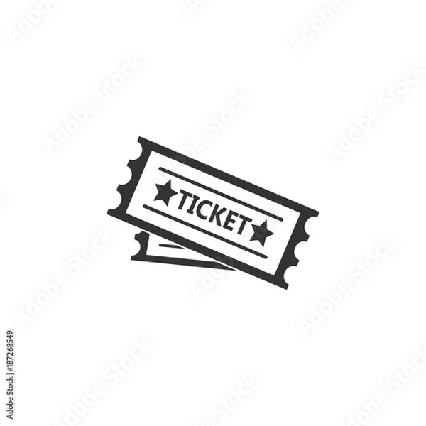 Fototapeta ticket to the attraction icon. Amusement park element icon. Premium quality graphic design. Signs, outline symbols collection icon for websites, web design, mobile app
