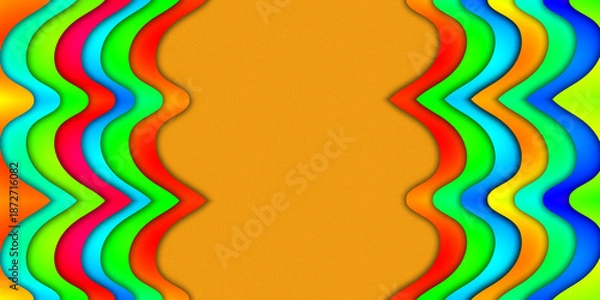 Obraz Abstract Multicolor Ripple Waves with Grainy Noise Texture Background