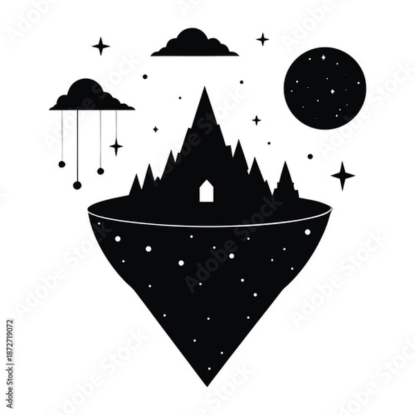 Obraz Dreamlike Surreal Floating Landscape