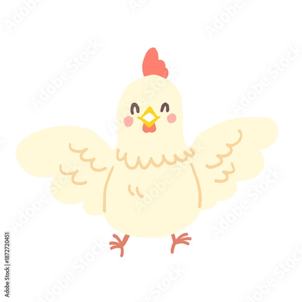 Obraz かわいいニワトリのイラスト