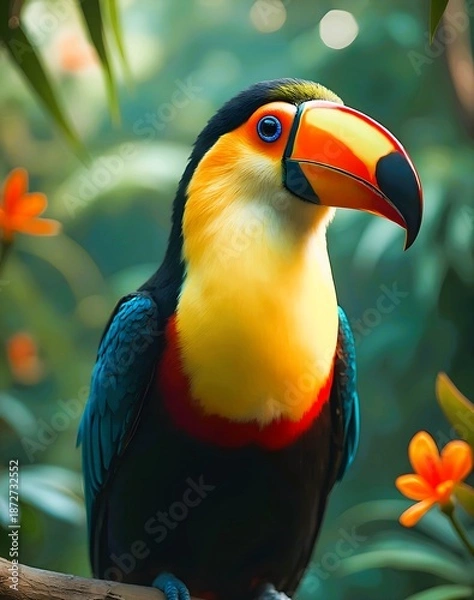 Obraz toucan on a branch