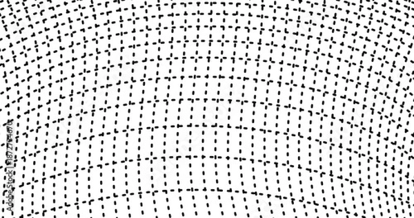 Obraz Halftone Space dotted Grid background pattern Distort and Deform texture