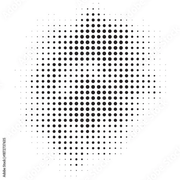 Obraz Abstract Halftone Dot Pattern Geometric Starburst Design.