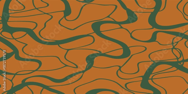 Obraz Abstract Organic Flowing Lines Seamless Pattern Background.