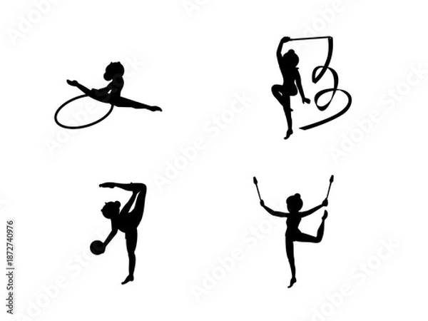 Obraz 新体操シルエット