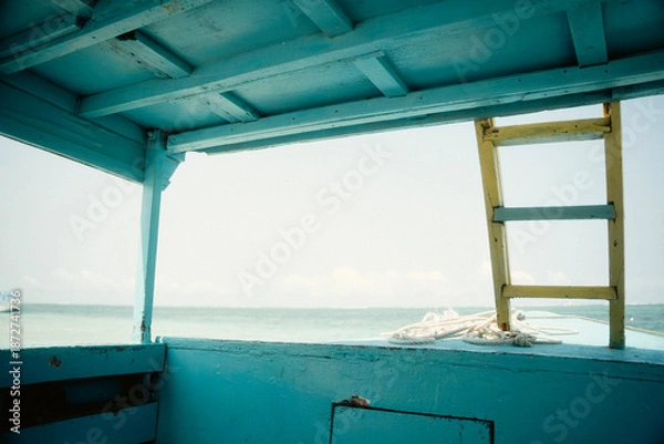 Obraz ケニア・モンバサのダイアニビーチに広がる白砂とインド洋の海